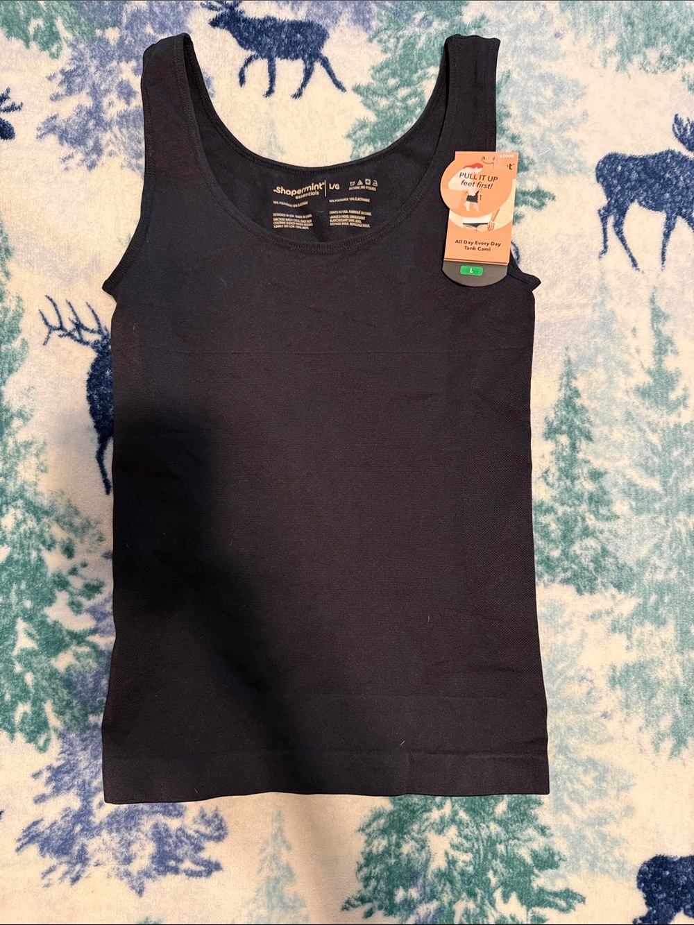 Shapermint Black Scoop Neck Women's Tank Top